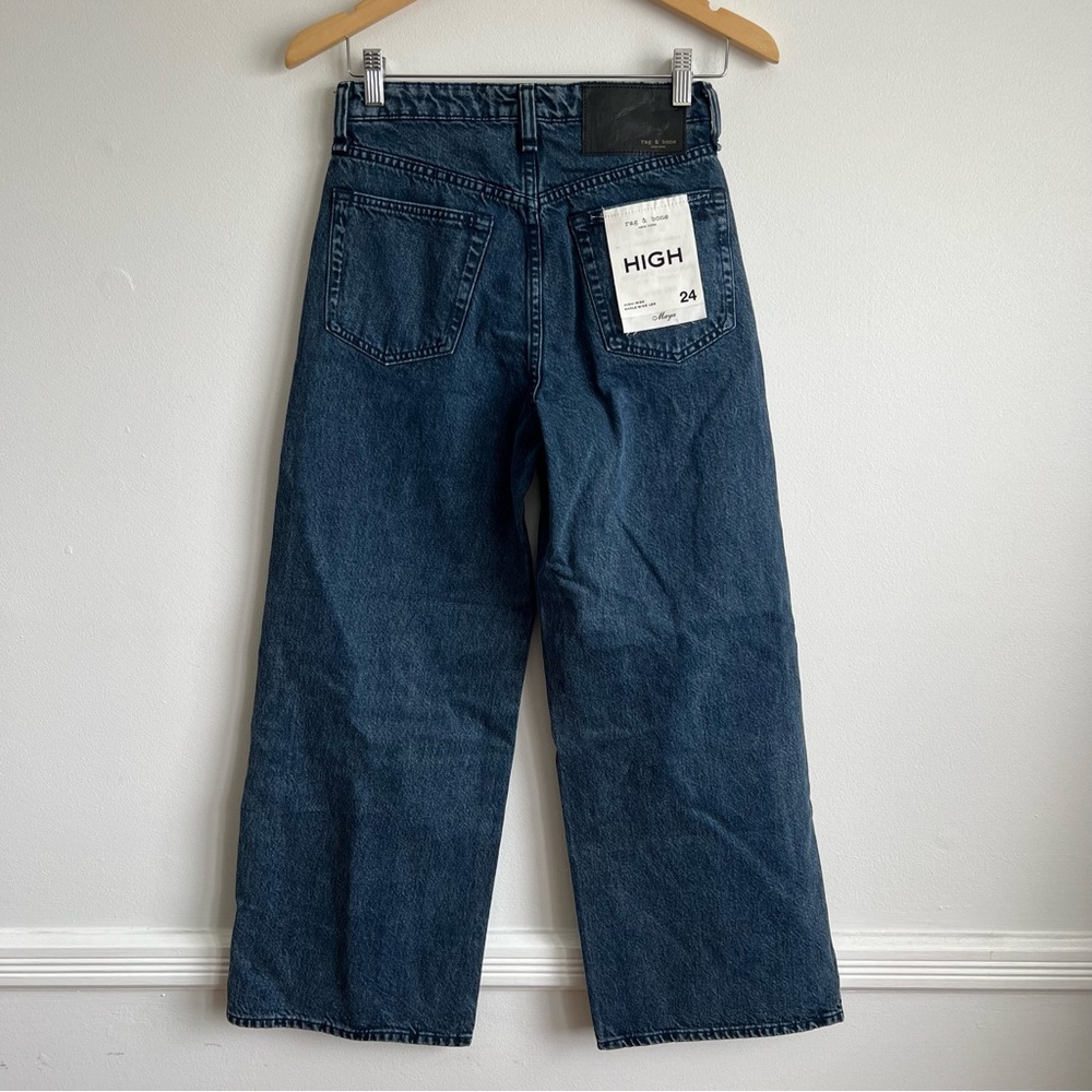 Rag & Bone Maya High Rise Ankle Wide Leg Jeans 26” inseam - Picture 4 of 5
